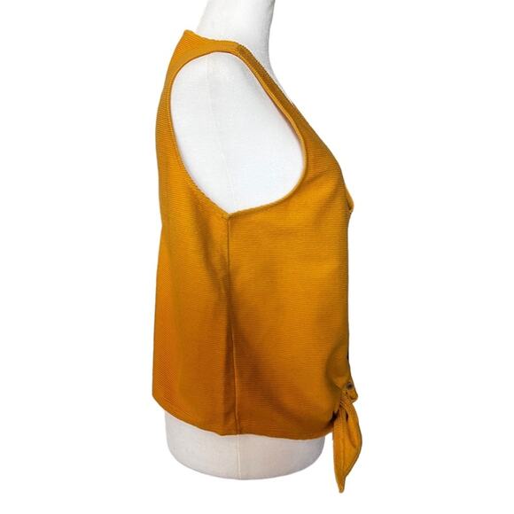 Texture And Tread  Madewell Button Front Tie Cotton Tank Top Size L - Picture 5 of 13
